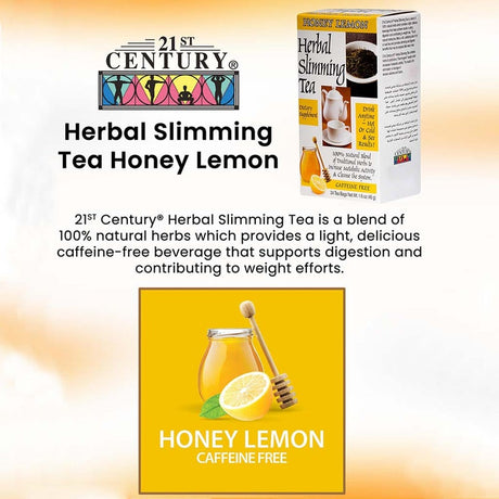 21st Century Herbal Slimming Tea Bag, Honey Lemon, Pack of 24's