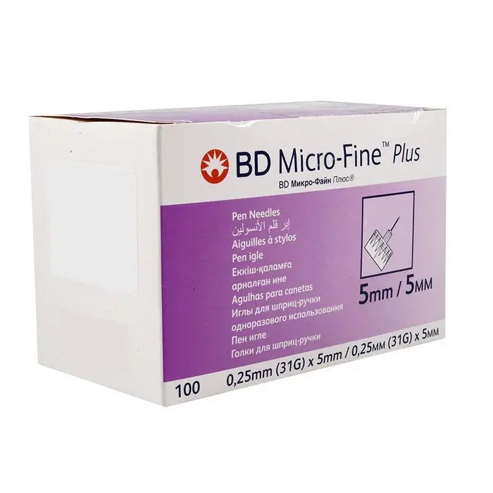BD Micro-Fine Plus Insulin Pen Needles 31G x 5 mm 100's BD