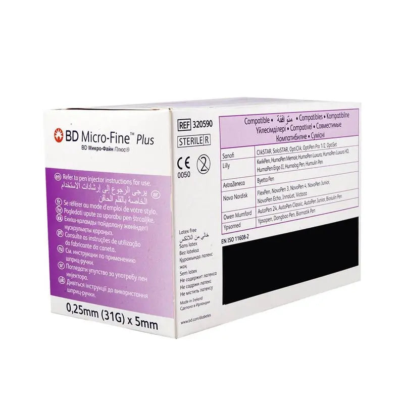 BD Micro-Fine Plus Insulin Pen Needles 31G x 5 mm 100's BD