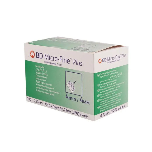 BD Micro-Fine Plus Insulin Pen Needle 32G 4 mm 100's BD
