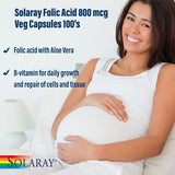 Solaray Folic Acid 800 mcg Veg Capsules 100's