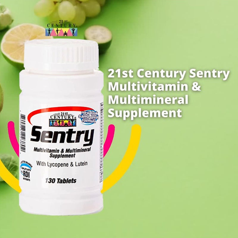 21st Century Sentry Multivitamin & Multimineral Tablets For Overall Wellness, Pack of 130's