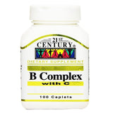 21st Century B Complex With Vitamin C Caplets For Energy & Immune Support, Pack of 100's