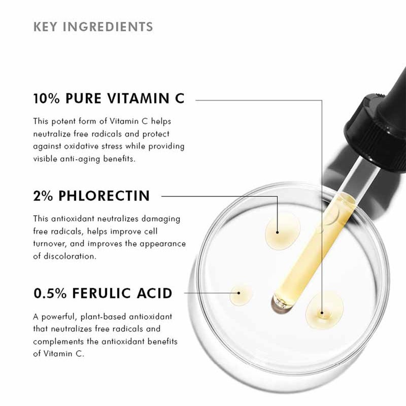 Skinceuticals Phloretin CF Broad Antioxidant 10% Vitamin C, Phloretin & Ferulic Acid Face Serum 30ml