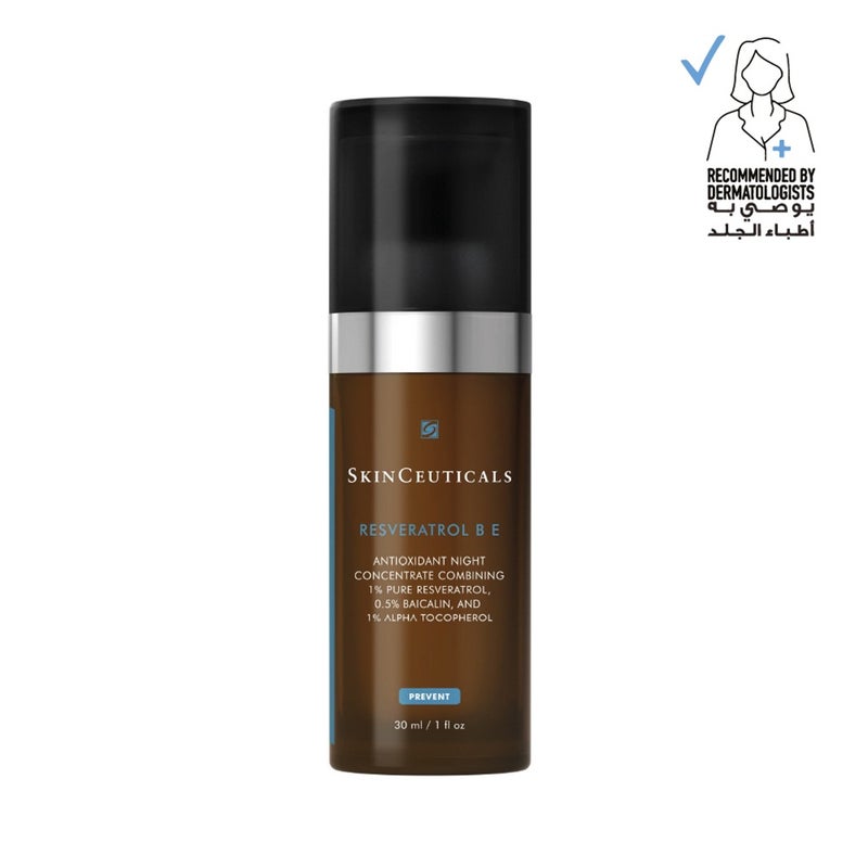 Skinceuticals Reservatrol BE Antioxidant Concentrate Reservatrol, Baicalin, Vitamin E Night Face Gel Serum 30ml