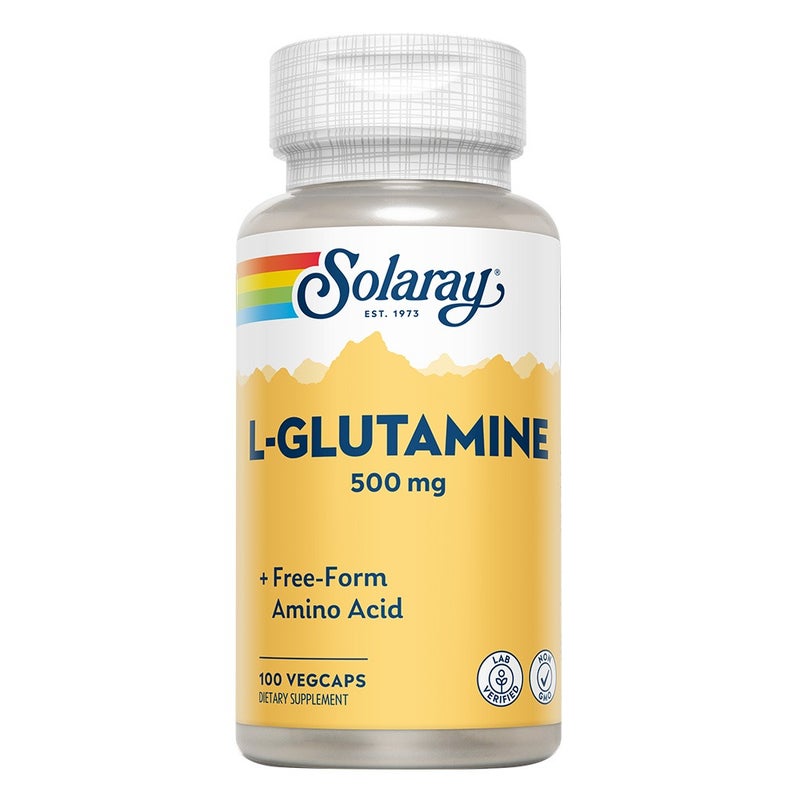 Solaray L- Glutamine 500mg Veg Capsules, Pack of 100's