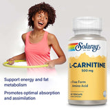 Solaray L- Carnitine 500mg Veg Capsules, Pack of 60's