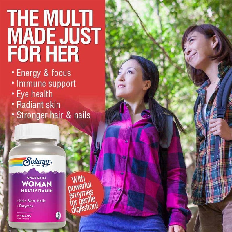 Solaray Once Daily Woman Multivitamin VegCaps 90's