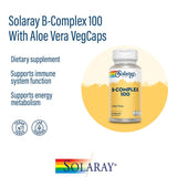 Solaray B Complex 100 Supplement Capsules With Aloe Vera, Pack of 50's