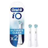 Braun Oral B iO Ultimate Clean Replacement Brush Heads White, 2's