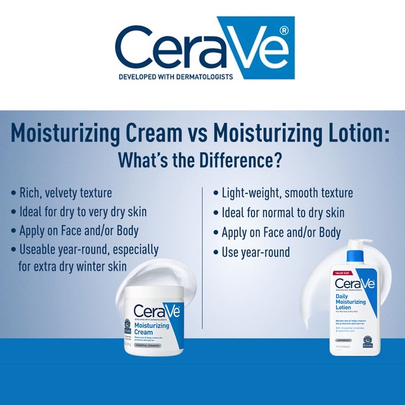 CeraVe Fragrance Free Moisturising Cream For Dry To Very Dry Skin 454g