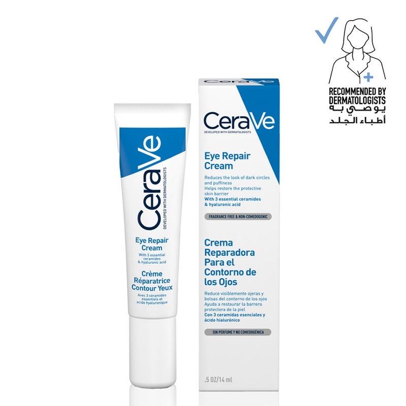 CeraVe Eye Repair Cream With Hyaluronic Acid For Dark Circles & Puffiness 14ml