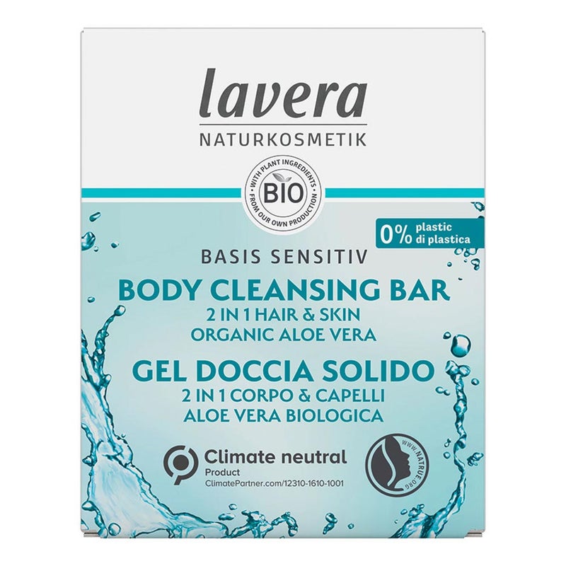 Lavera Basis Sensitiv 2 In 1 Hair & Skin Body Cleansing Bar