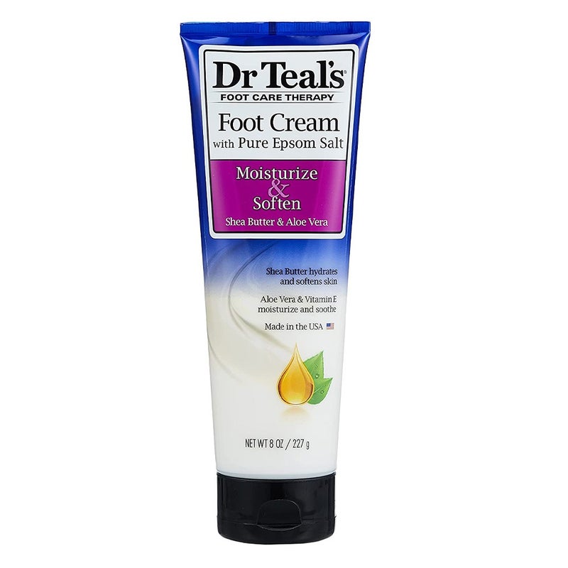 Dr Teal's Moisturize & Soften Foot Cream with Epsom Salt, Shea Butter And Aloe Vera 227 g