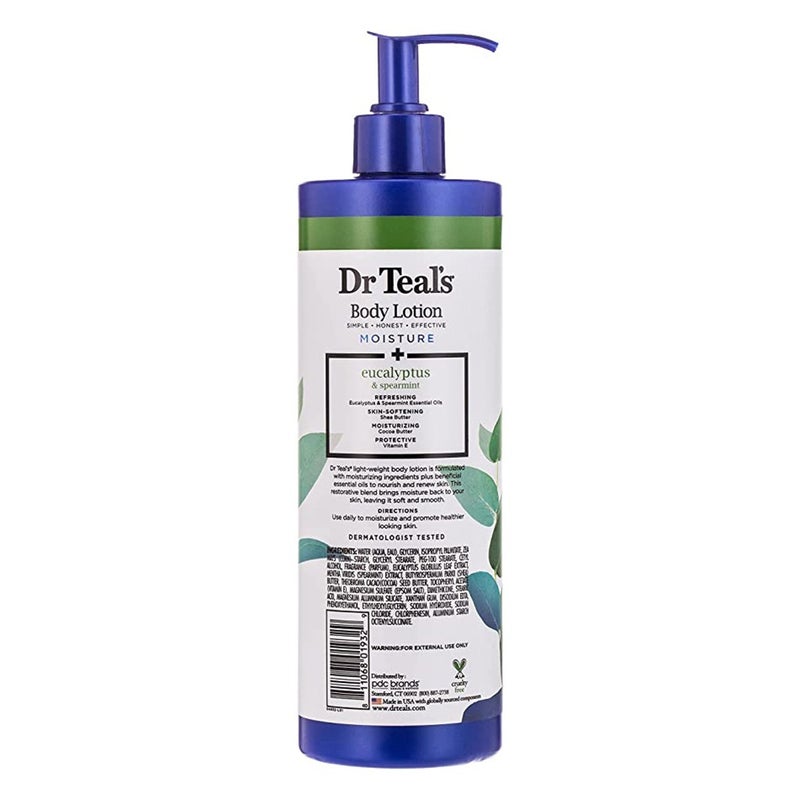 Dr Teal's Moisture + Rejuvenating Eucalyptus And Spearmint Essential Oils Body Lotion 532 mL