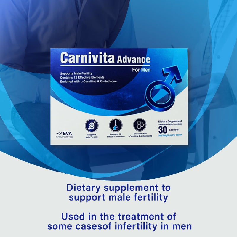 Eva Pharma Carnivita Advance Oral Powder Sachets For Men, Pack of 30's