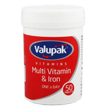 Valupak One A Day Multivitamin Supplement Tablets With Iron, Pack of 50's