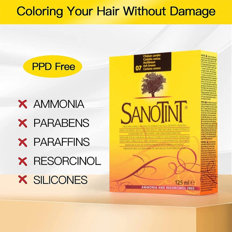 Sanotint Classic Ammonia Free Hair Color 07 Ash Brown 125ml