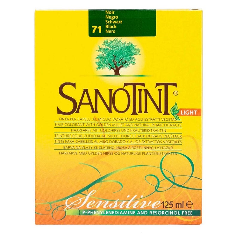 Sanotint Light Sensitive PPD Free Hair Color 71 Black 125ml