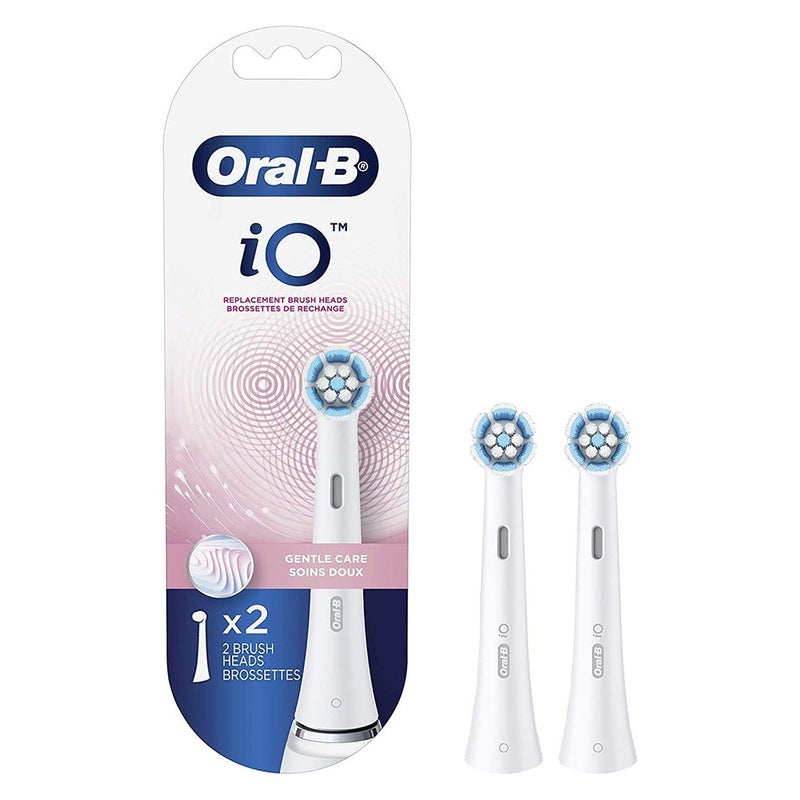 Braun Oral B iO Gentle Care Replacement Brush Heads White, Pack of 2's