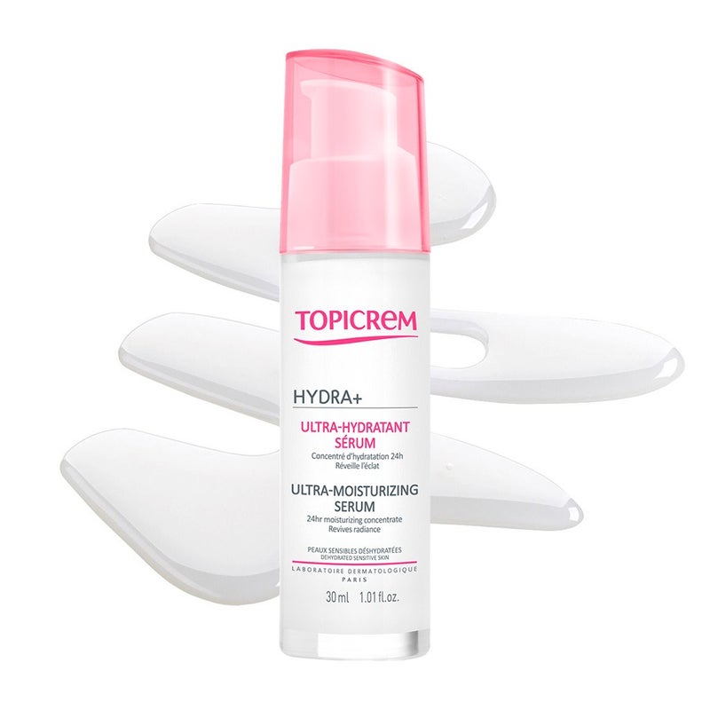 Topicrem Hydra+ Ultra Moisturizing Face Serum For Dehydrated, Sensitive Skin 30ml