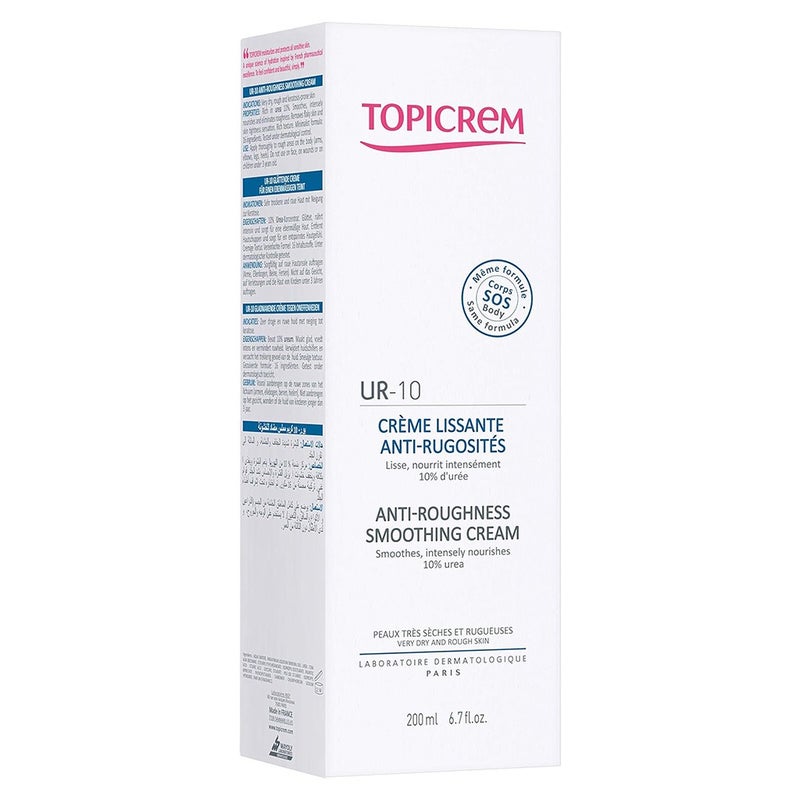 Topicrem UR-10 Anti-Roughness Smoothing Cream For Very Dry And Rough Skin 200ml