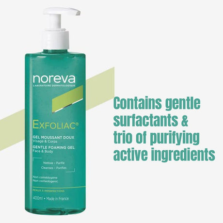 Noreva Exfoliac Gentle Foaming Gel For Face And Body 200ml