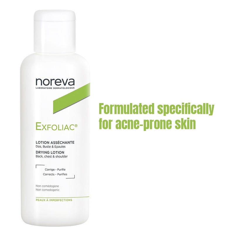 Noreva Exfoliac Drying Lotion For Face, Back, Chest, & Shoulder 125ml