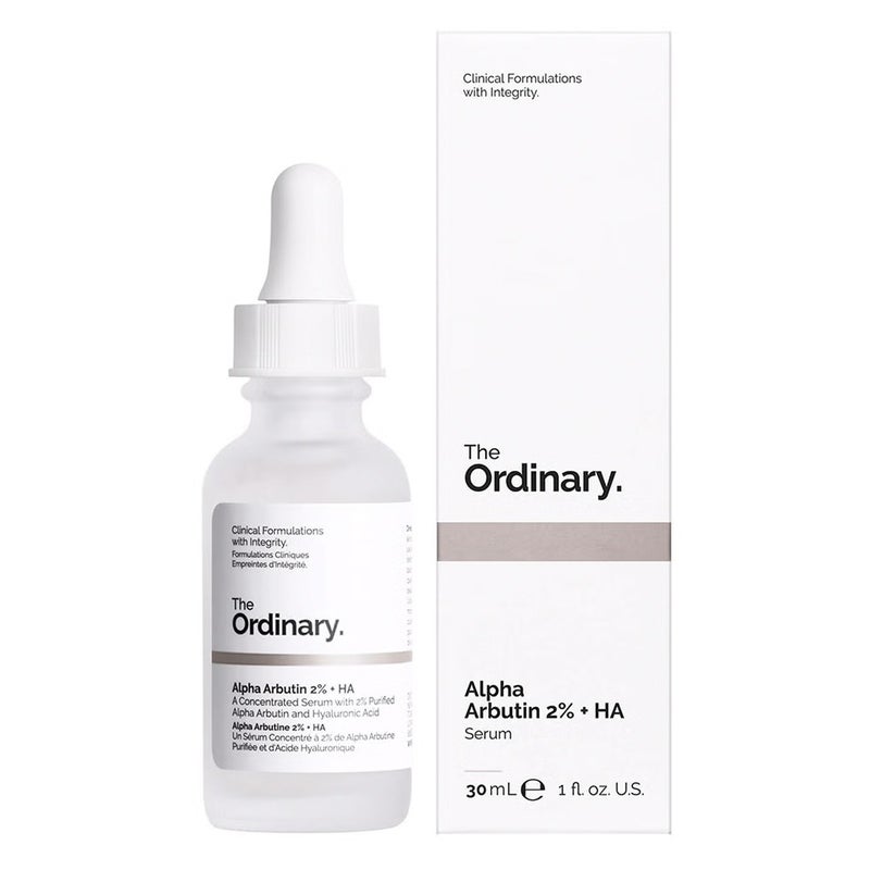 The Ordinary Alpha Arbutin 2% & Hyaluronic Acid Water Based Face Serum For Uneven Skin Tone 30ml