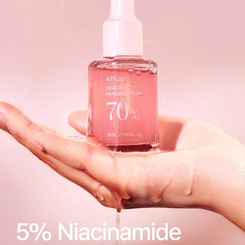 Anua Peach 70 With 5% Niacinamide Skin Brightening Facial Serum For Dry Skin 30ml