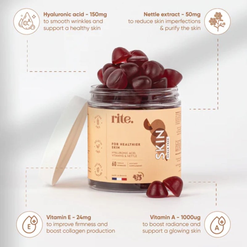 Rite Skin Gummies For Healthier Skin, Pack of 60's Rite