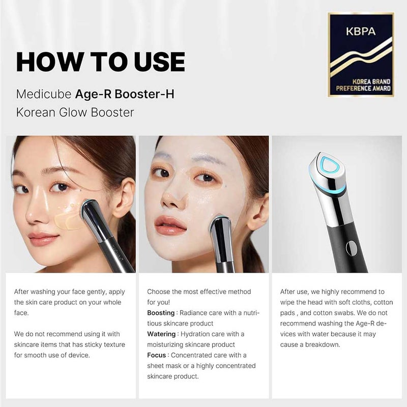 Medicube Age-R Booster H Facial Treatment Device For Deep Hydration & Glowing Skin