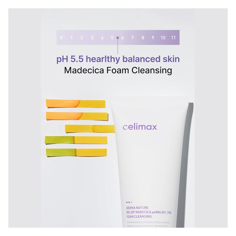 Celimax Derma Nature Relief Madecica pH Balancing Foam Cleanser 150ml Celimax