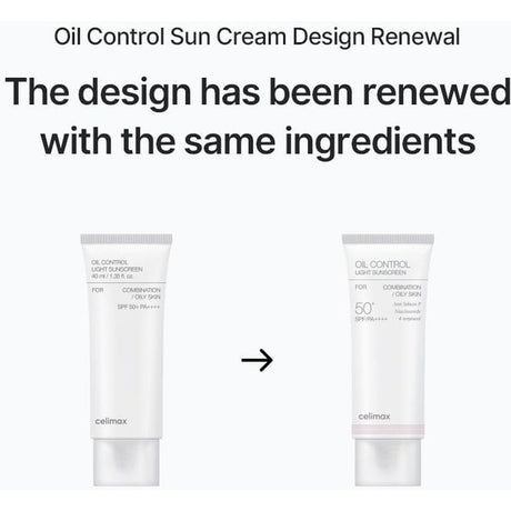 Celimax Oil Control SPF50+ PA++++ Light Sunscreen 40ml Celimax