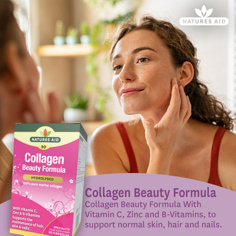 Natures Aid Collagen With Vitamin c Zinc & B-Vitamin 90 Vegetable capsules