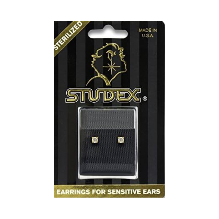 Studex Sensitive Sterilized Gold Plated 2MM Cubic Zirconia