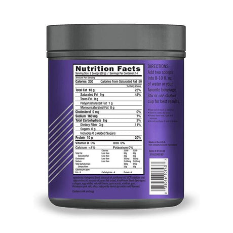 Ketoscience Ketogenic Meal Shake Natural Vanilla 14 Servings 532g