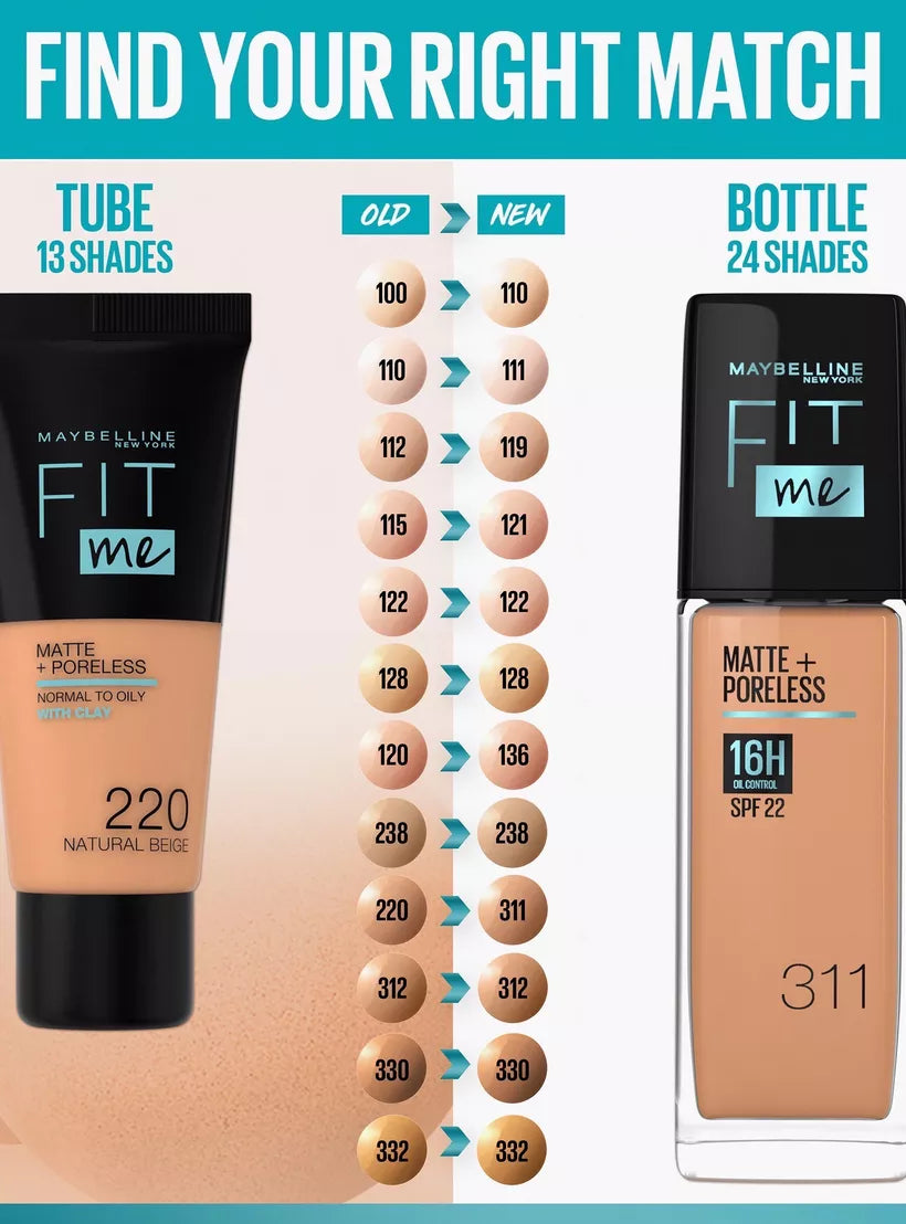 Maybelline New York Fit Me Matte Poreless Foundation 110