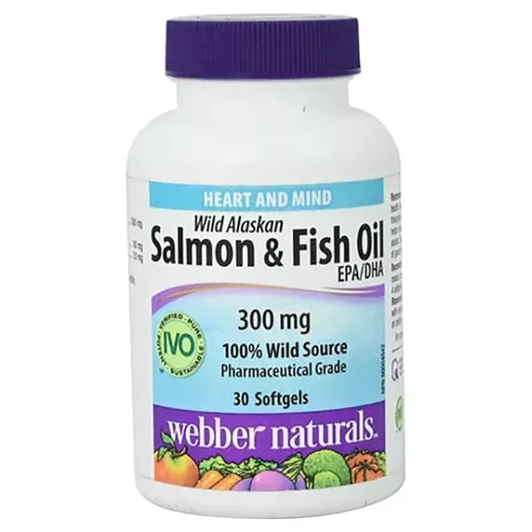 Webber Natural Omega -3 Salmon & Fish Oil Sg 30S