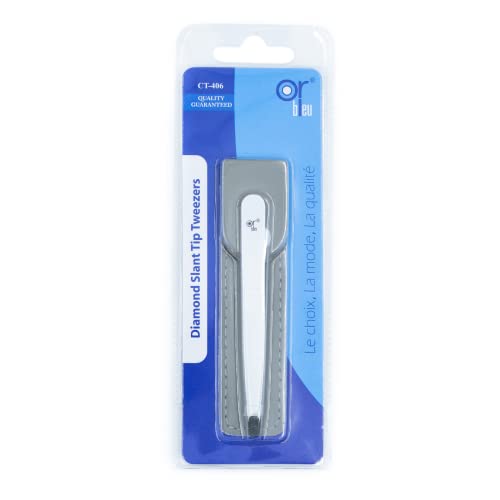 Or Bleu Diamond Slant Tip Tweezers CT-406