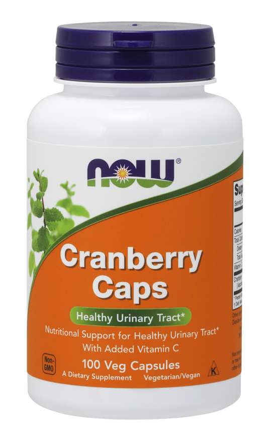 Now Cranberry Capsules With Vitamin C For Healthy Urinary Health, Pack of 100's