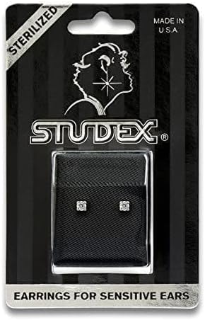 أقراط STUDEX الحساسة 3 مم زركونيا مكعب في إعداد تيفاني