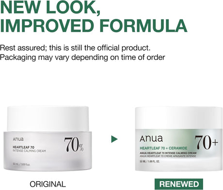 Anua Heartleaf 70% Intense Calming Facial Cream For Dry & Sensitive Skin - 50ml