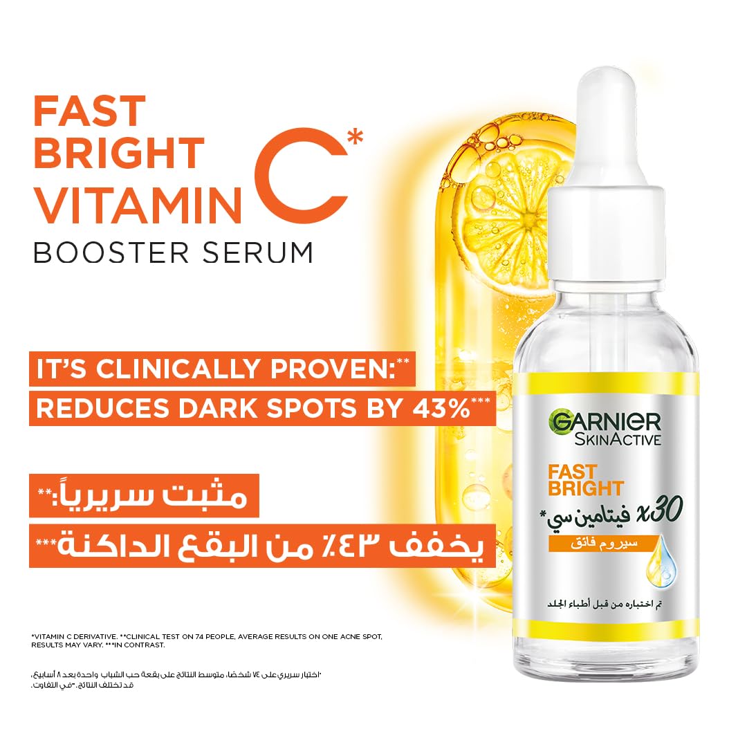 Garnier SkinActive Fast Bright 30x Vitamin C Booster Serum 30ml