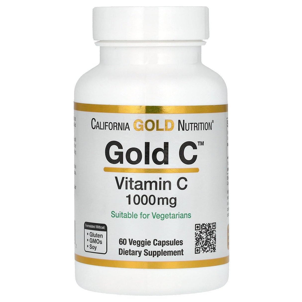 California Gold Nutrition Vitamin C 1000mg - 60 Veggie Capsules