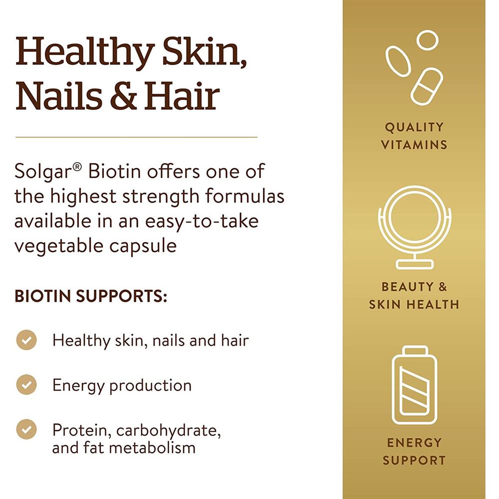 Solgar Biotin 10000mcg Vegetable Capsules 120's