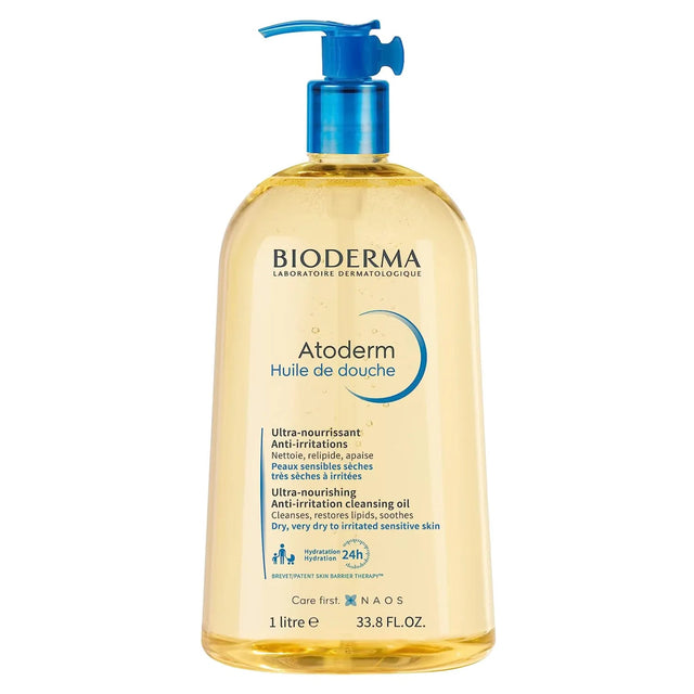 Bioderma Atoderm Nourishing Anti irritation Shower Oil For Irritated And Dry Sensitive Skin 1L Bioderma