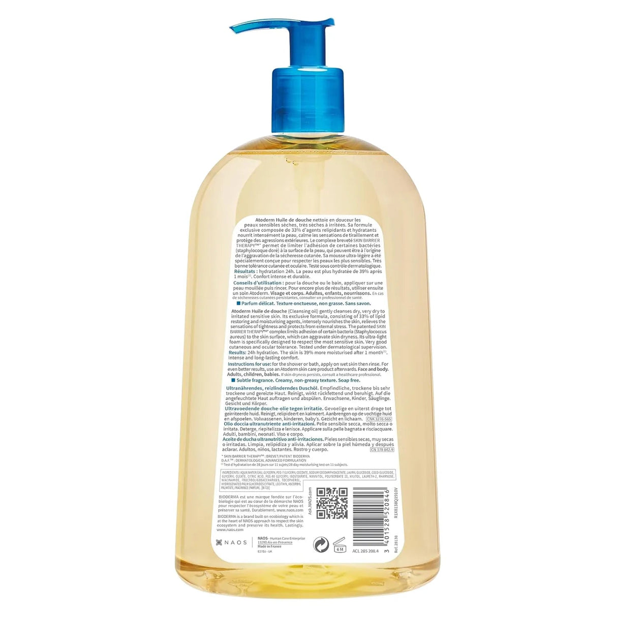Bioderma Atoderm Nourishing Anti irritation Shower Oil For Irritated And Dry Sensitive Skin 1L Bioderma