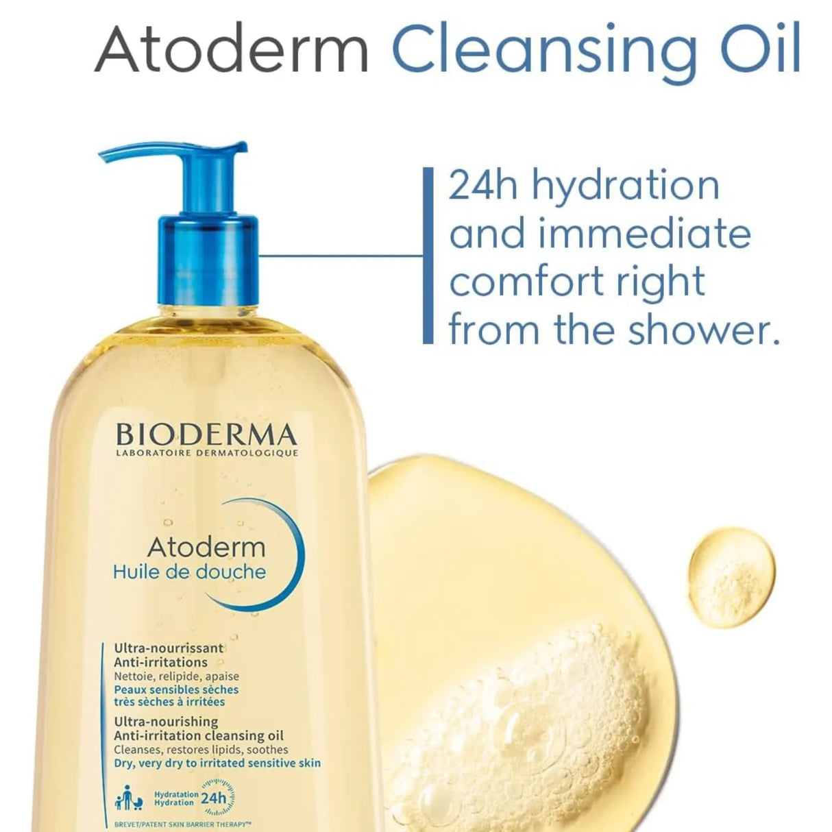 Bioderma Atoderm Nourishing Anti irritation Shower Oil For Irritated And Dry Sensitive Skin 1L Bioderma