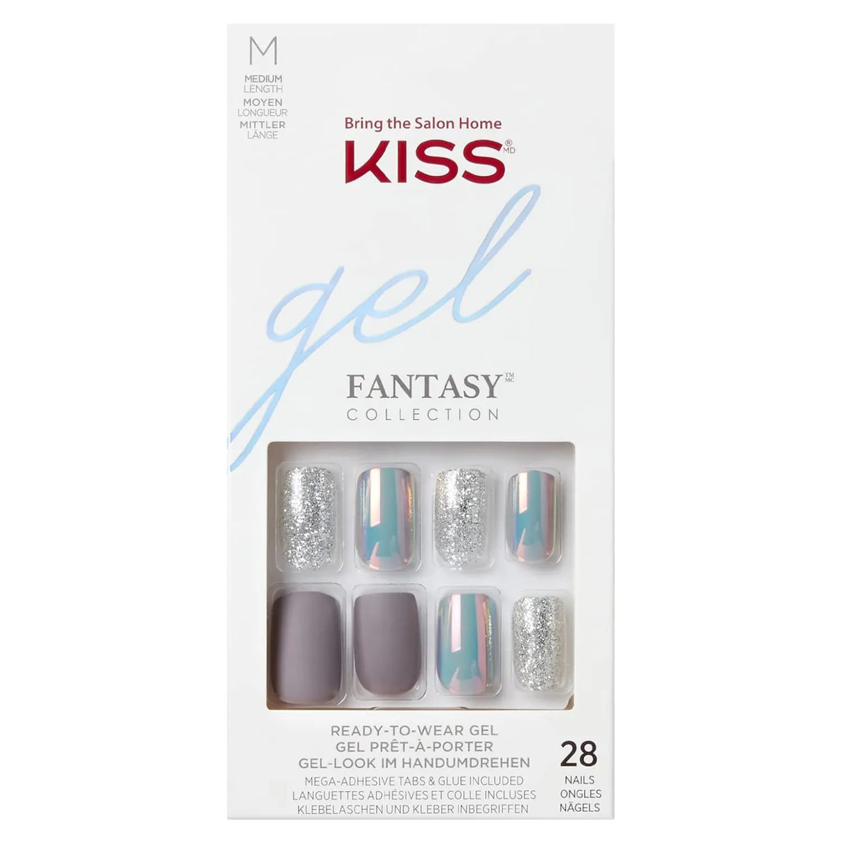 Kiss Glam Fantasy 3D Diamond Nails KGF06 Blue & Black 29g